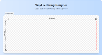 Vinyl Lettering Designer Tool